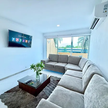 Con Acceso Directo A La Playa En Boquilla Marina Club Apartamento