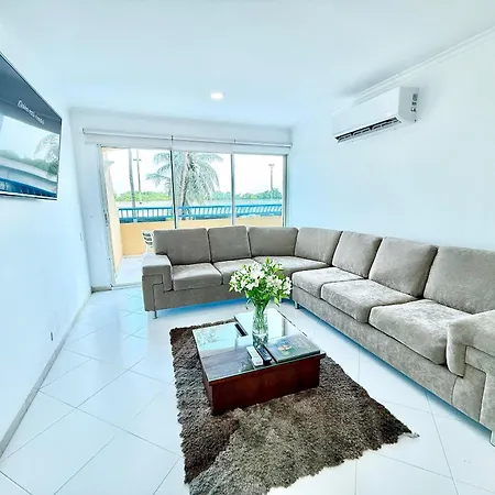 Con Acceso Directo A La Playa En Boquilla Marina Club Apartamento